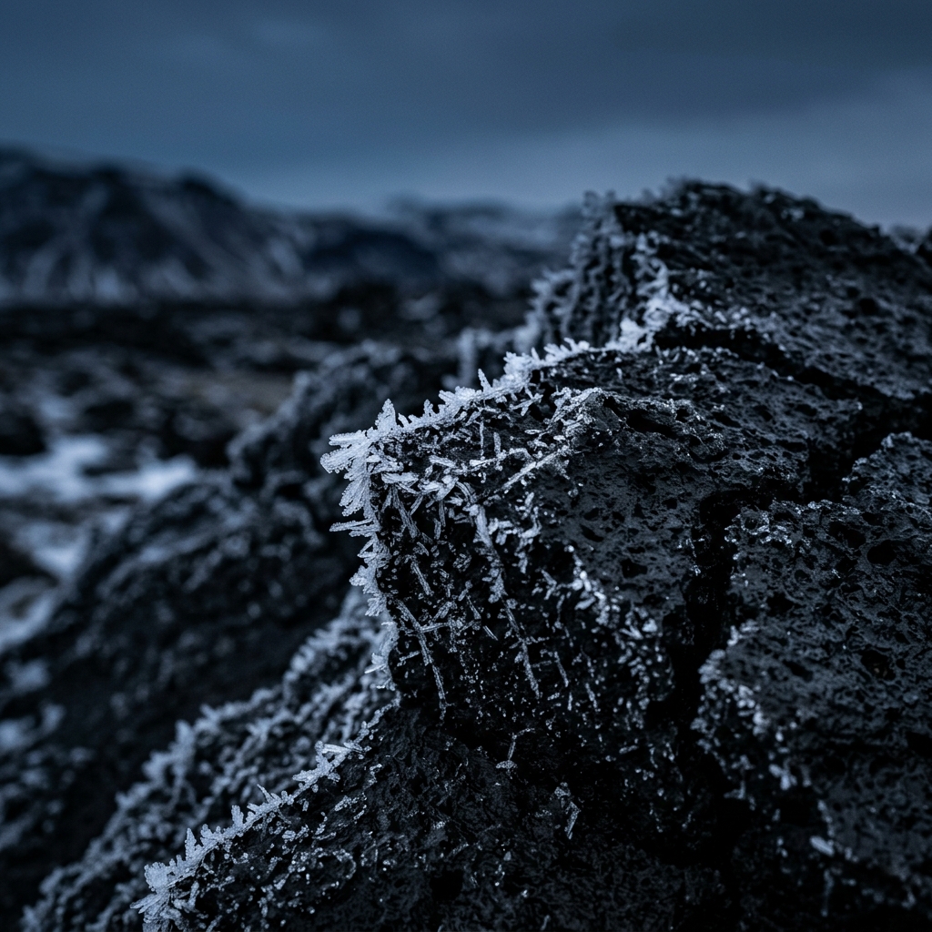 An outdoor barrel ice bath surrounded by winter frost, representing the theme of cold exposure and unbreakable discipline