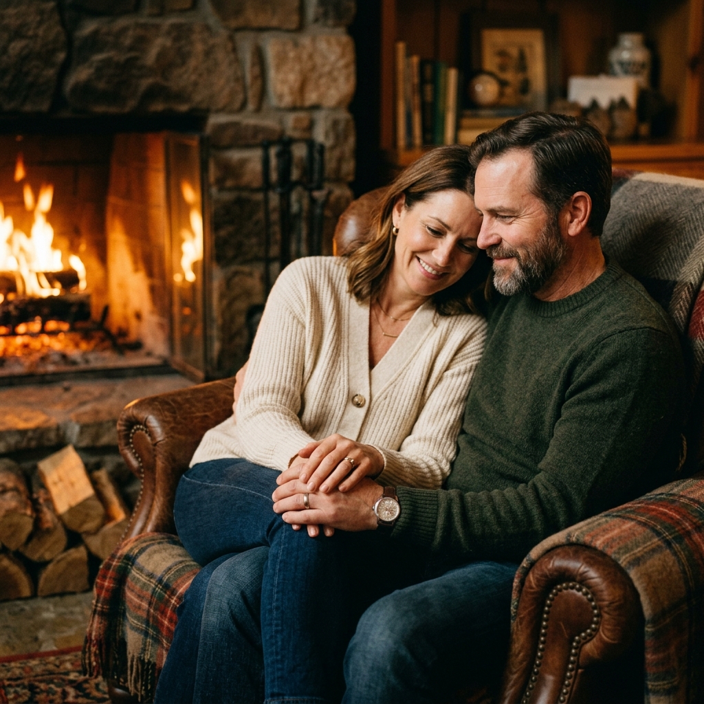 A focused man embodying stoic principles in his role as a husband, balancing responsibility and empathy