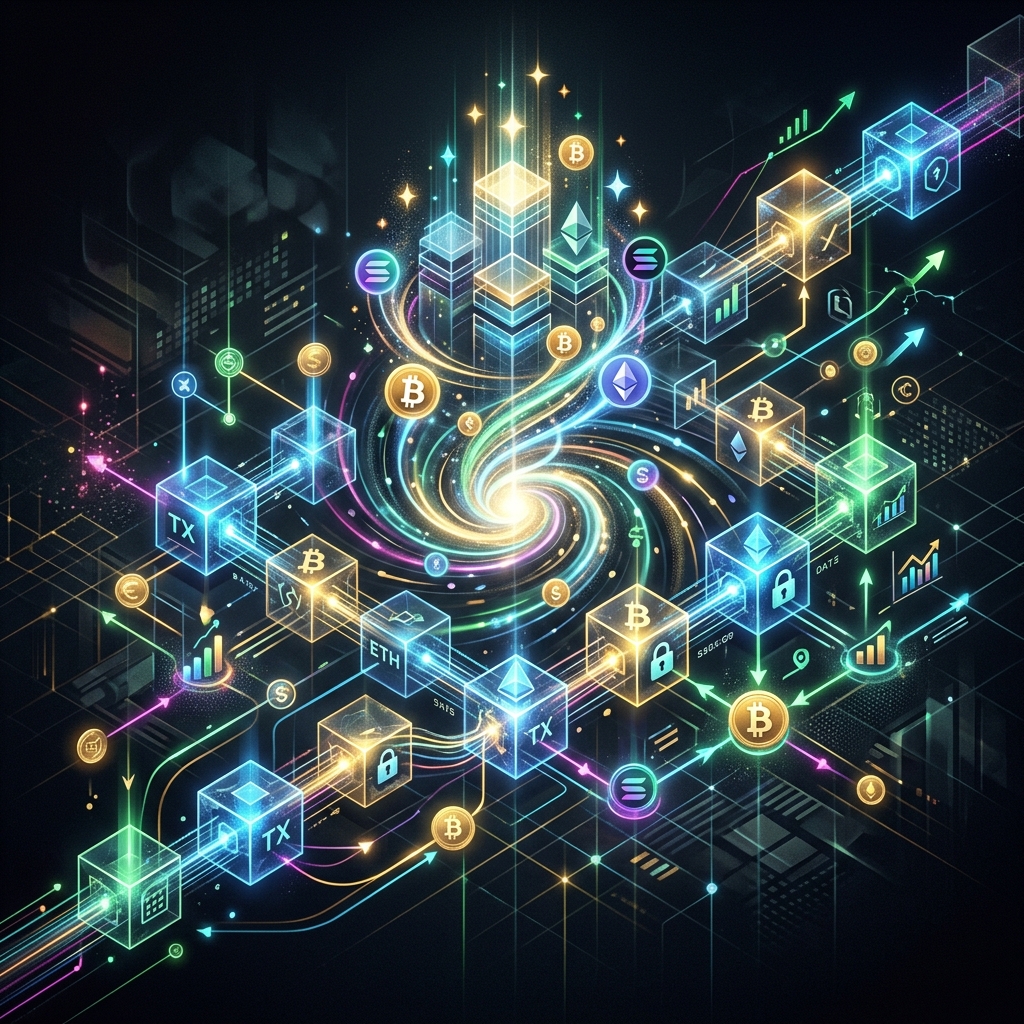 A thematic representation of the potential rewards in cryptocurrency investment, depicting growth and innovation