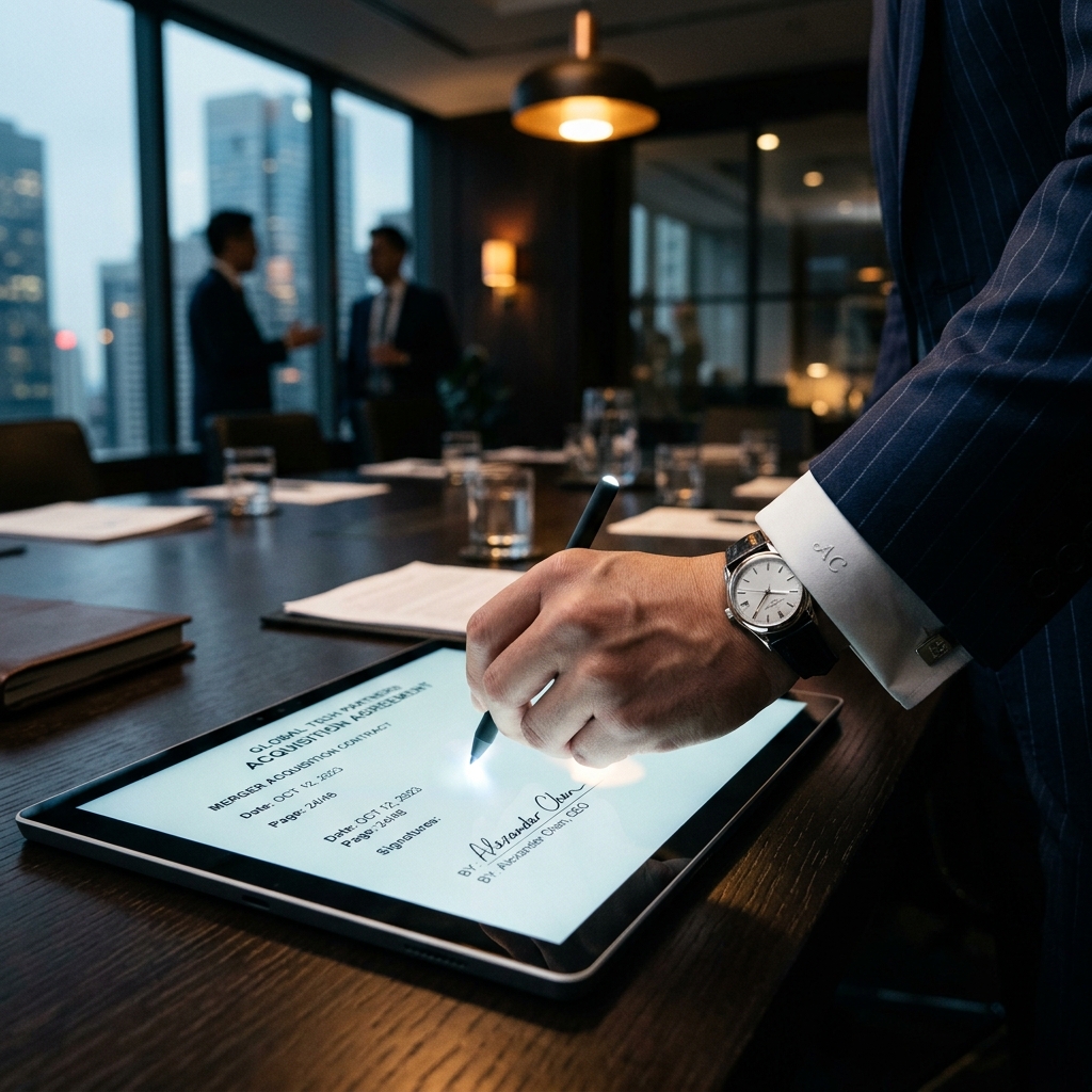 A disciplined entrepreneur analyzing financial charts and online business acquisition metrics on a dual-monitor setup